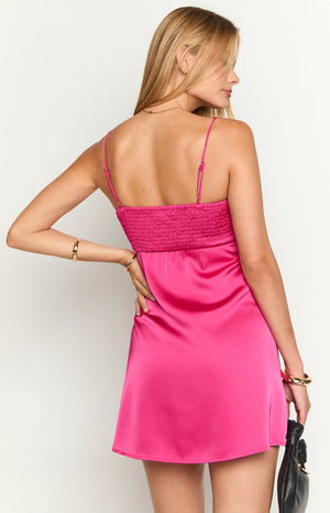 Chantell Hot Pink Mini Dress