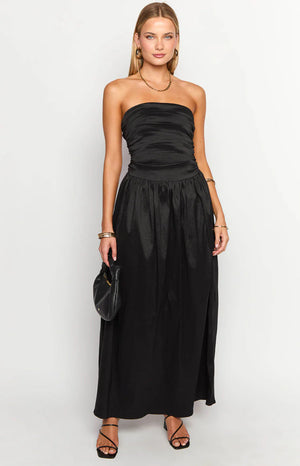 Dayton Black Strapless Maxi Dress